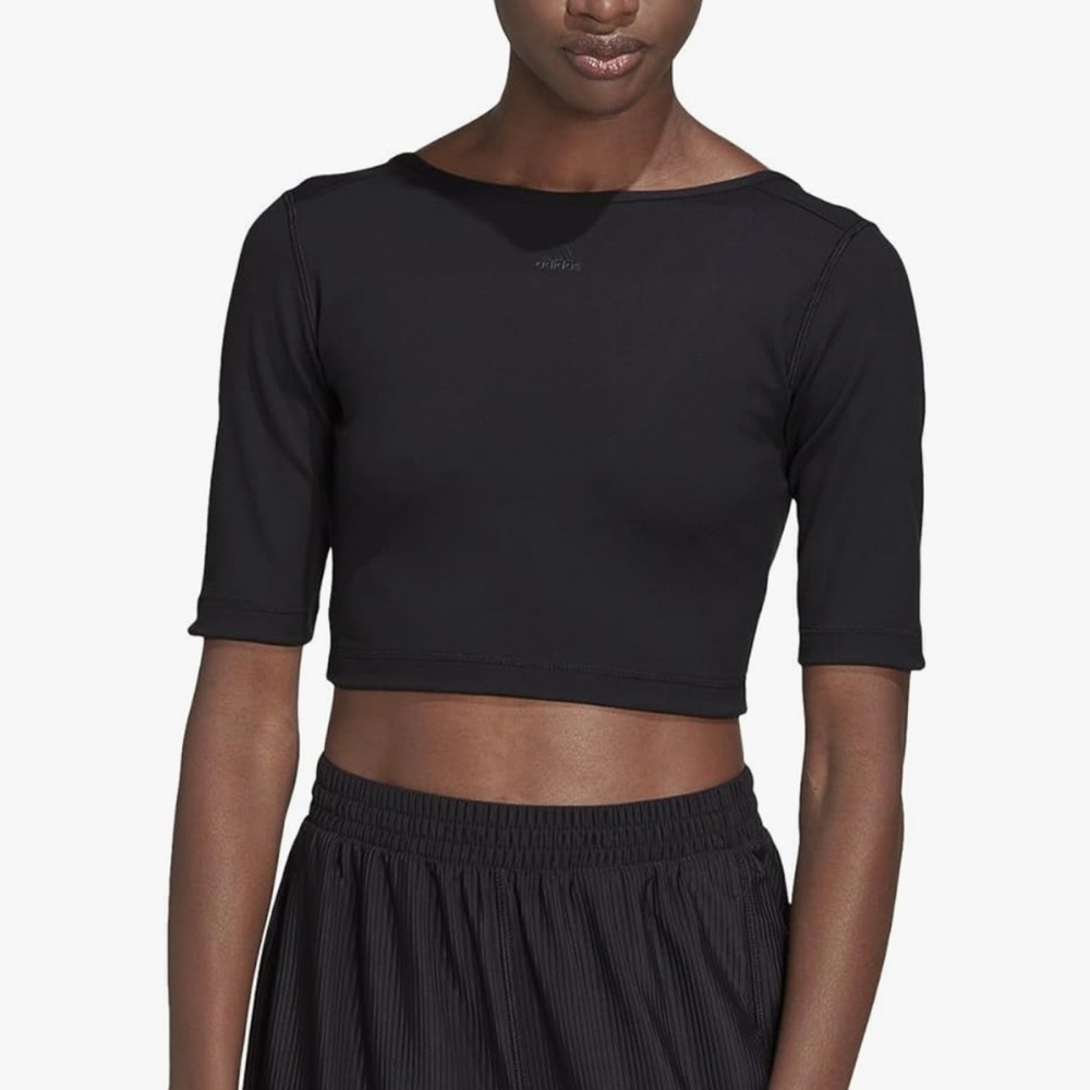 adidas Womens Studio Open Back Top Size Large